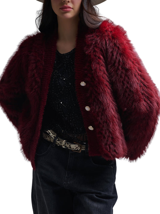 Escorpio Boutique - Sweater piel vegana con botones dorados