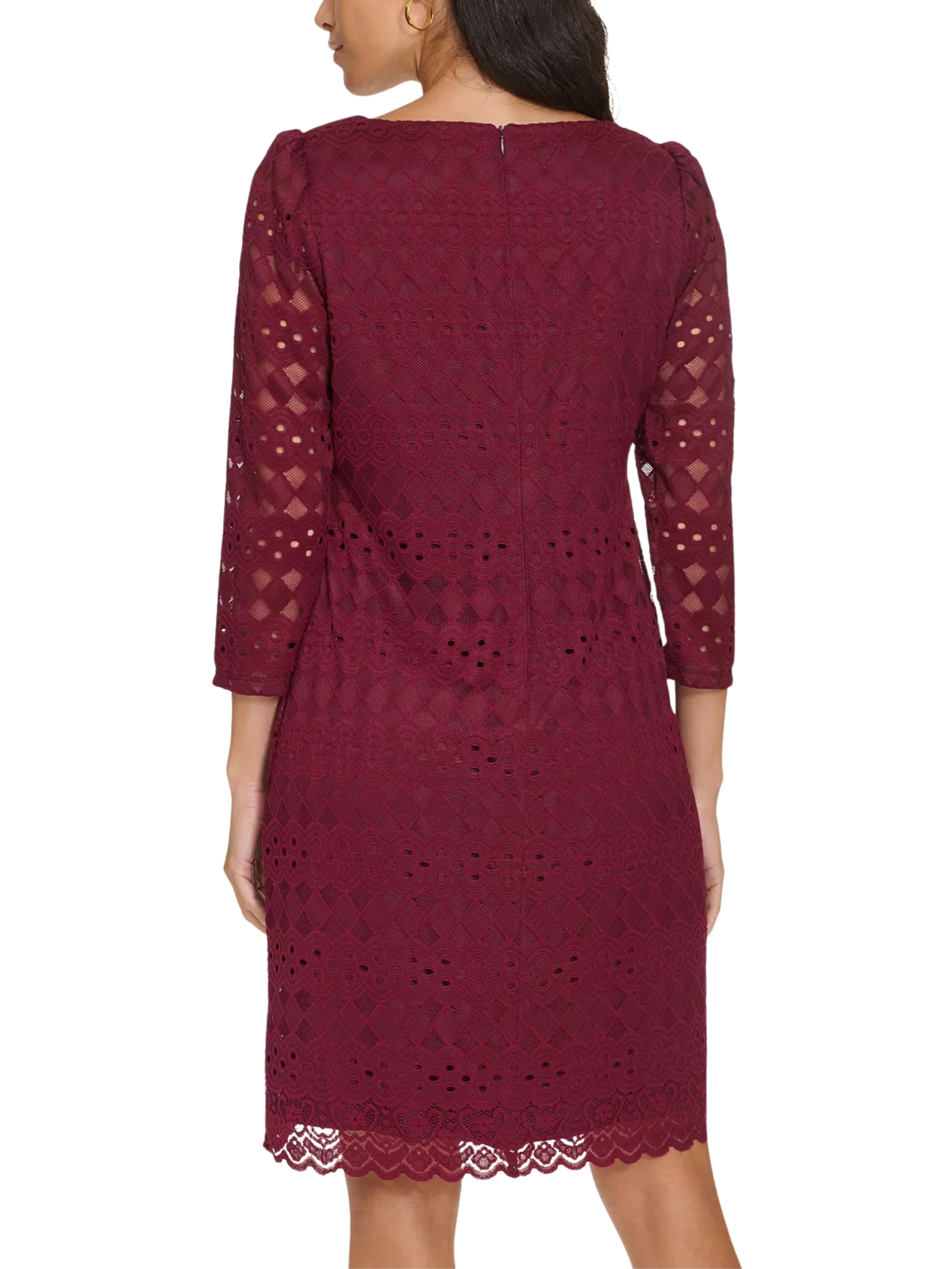 Vestido Corto Encaje Manga Larga - Escorpio Boutique