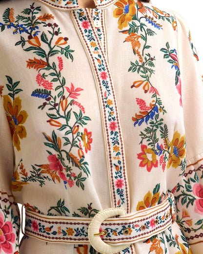 Vestido Boho Bordado Mini Detalle