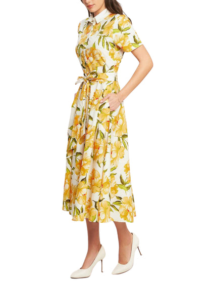 Escorpio Boutique- Vestido Midi Camisero con Flores