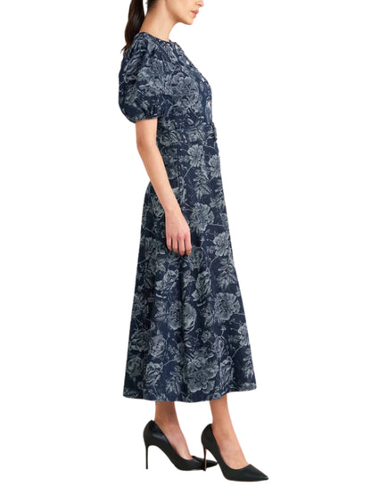 Vestido Midi Mezclilla Floreada - Escorpio Boutique