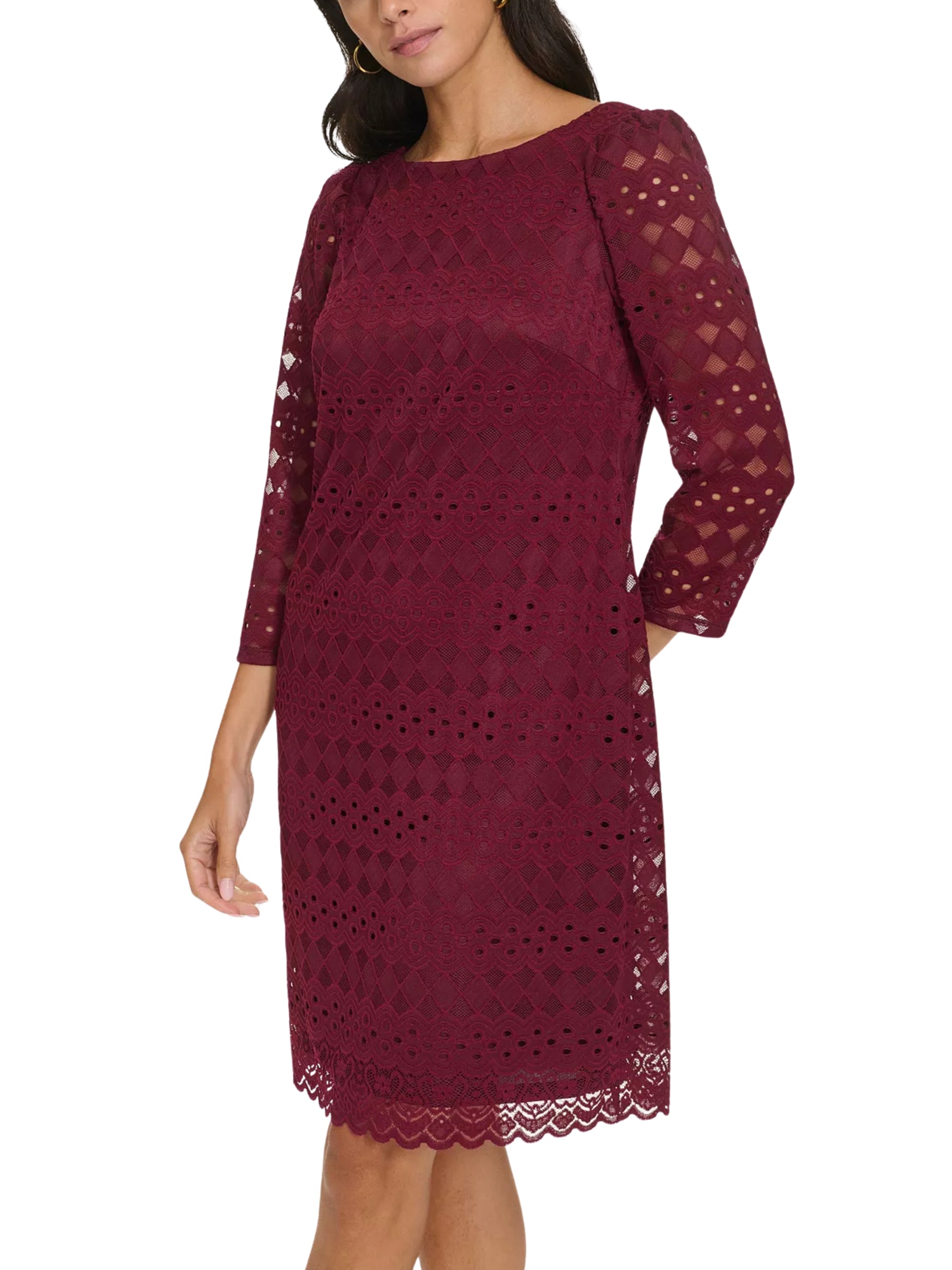 Vestido Corto Encaje Manga Larga - Escorpio Boutique