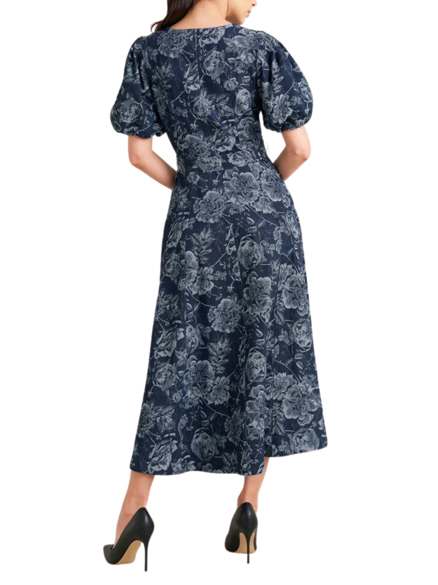 Vestido Midi Mezclilla Floreada - Escorpio Boutique