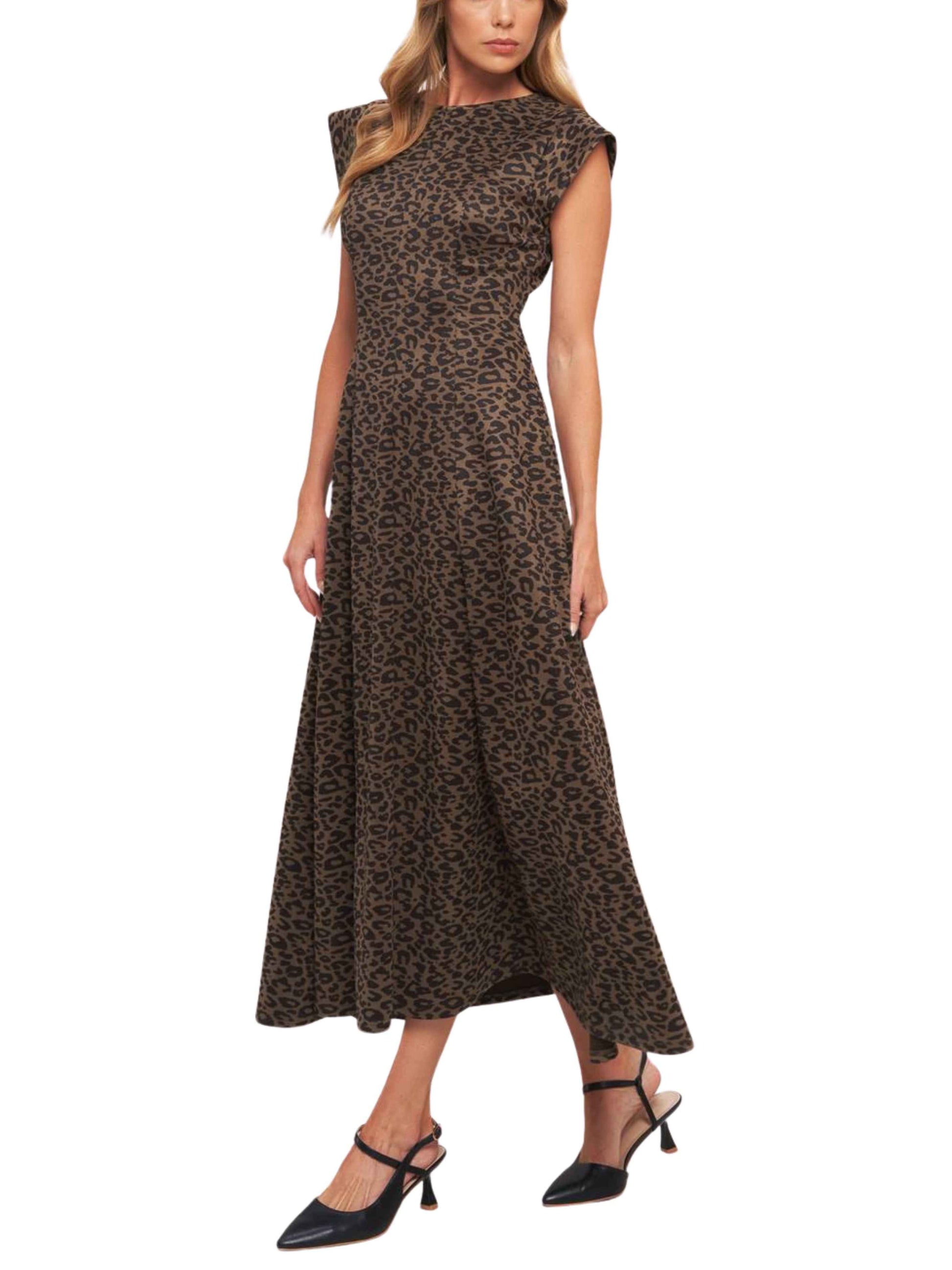 Vestido Midi Animal Print  Ante Vegano