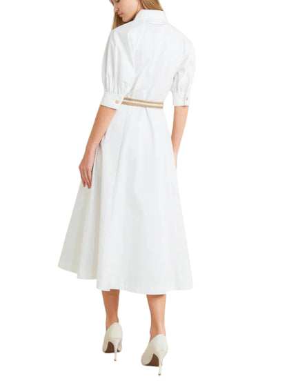 Vestido Midi Manga Corta