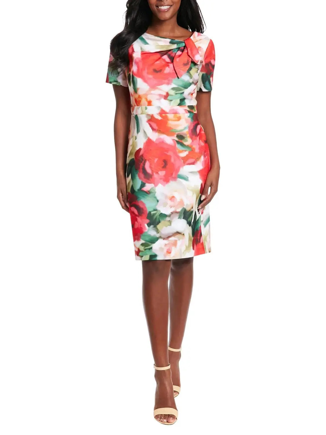 Vestido corto de manga corta con detalle en el cuello - Escorpio Boutique