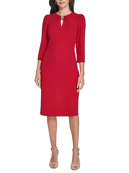 Escorpio Boutique - Vestido Midi Rojo Con Moño