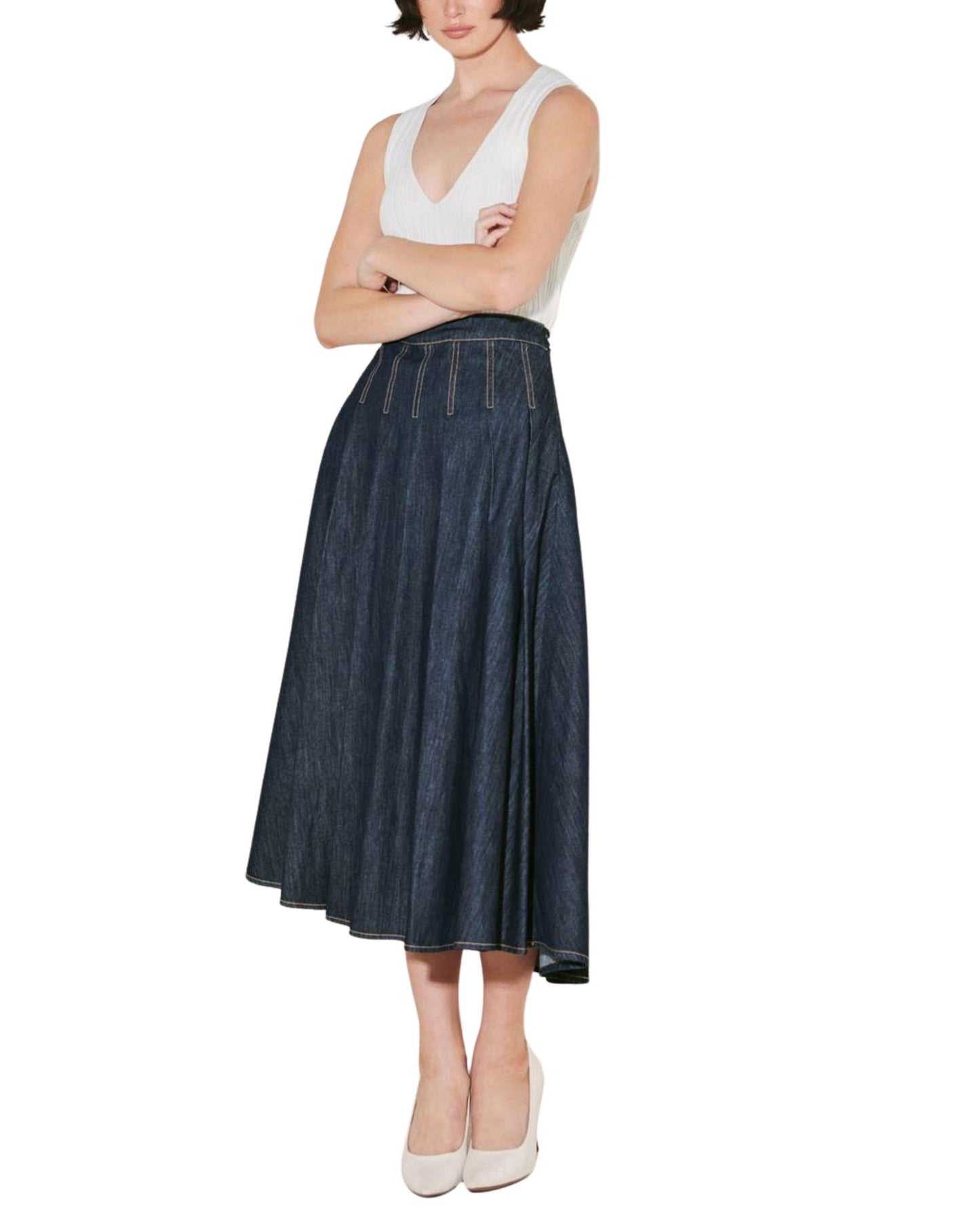 Falda Midi de Mezclilla